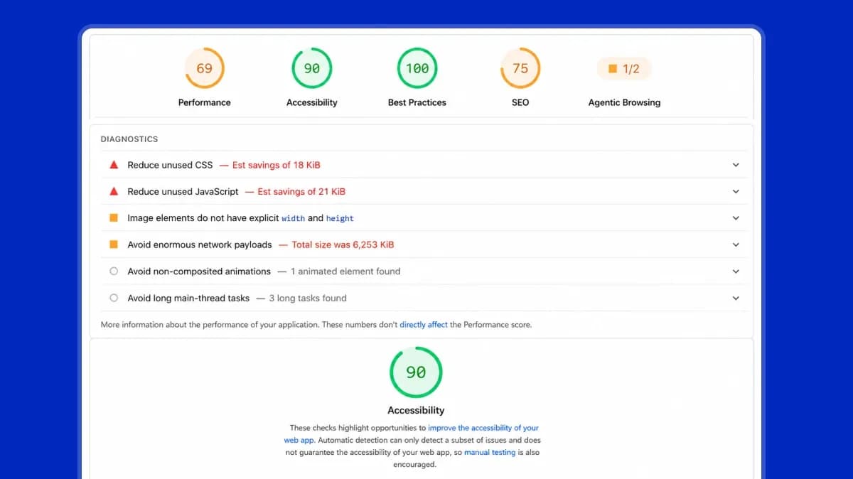 Accessibility report