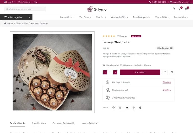 Gifymo — Gift Shop eCommerce Figma Template gallery image 10