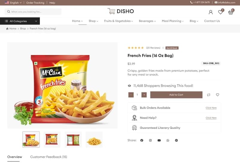 Disho — Food & Grocery eCommerce Figma Template gallery image 10