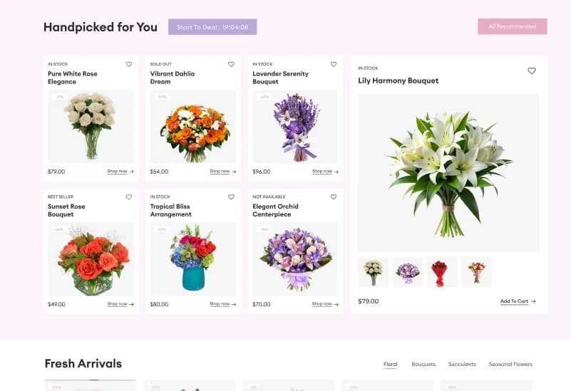Blossom — Flower Shop eCommerce Figma Template gallery image 11