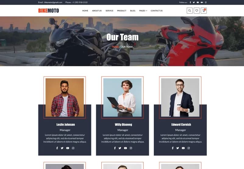 Bike Moto — Motorcycle Website Figma Template gallery image 11
