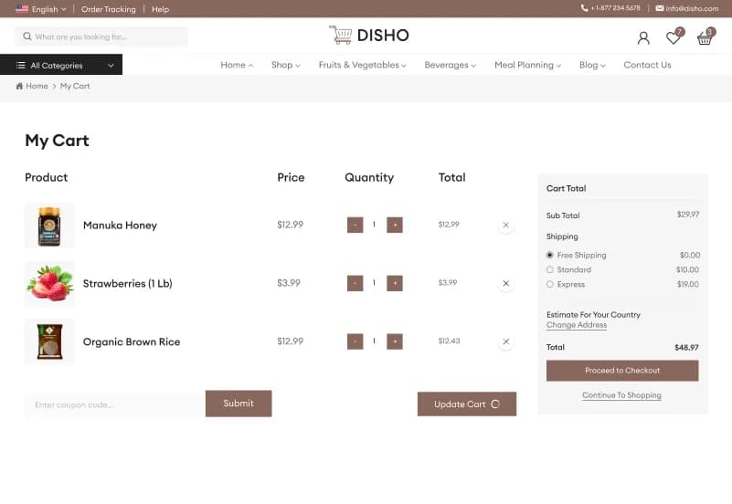 Disho — Food & Grocery eCommerce Figma Template gallery image 12