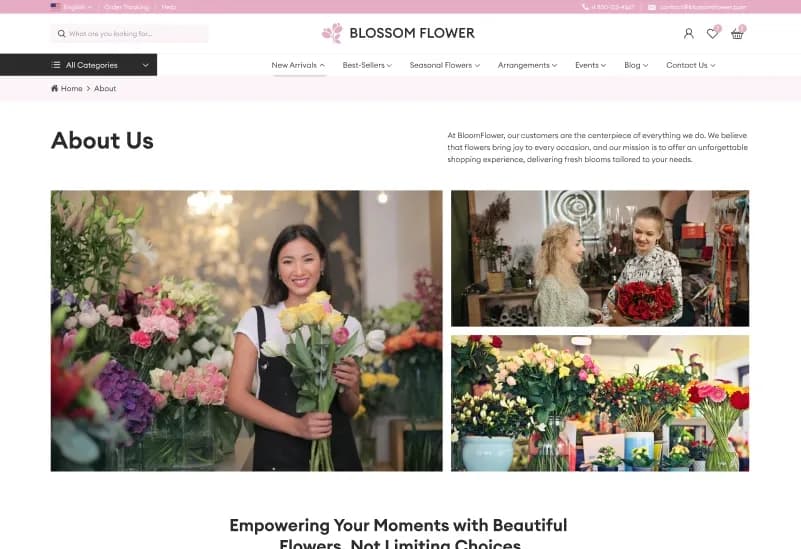 Blossom — Flower Shop eCommerce Figma Template gallery image 12