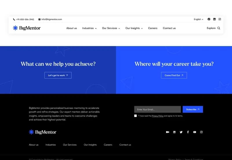 Bigmentor — Business & CMS Admin Dashboard Next.js Website Template gallery image 16