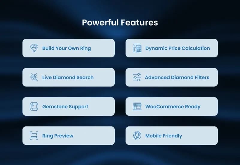 WooCommerce Ring Builder Plugin — Diamond & Gemstone Search, Custom Engagement Ring Builder & Jewelry Configurator gallery image 1