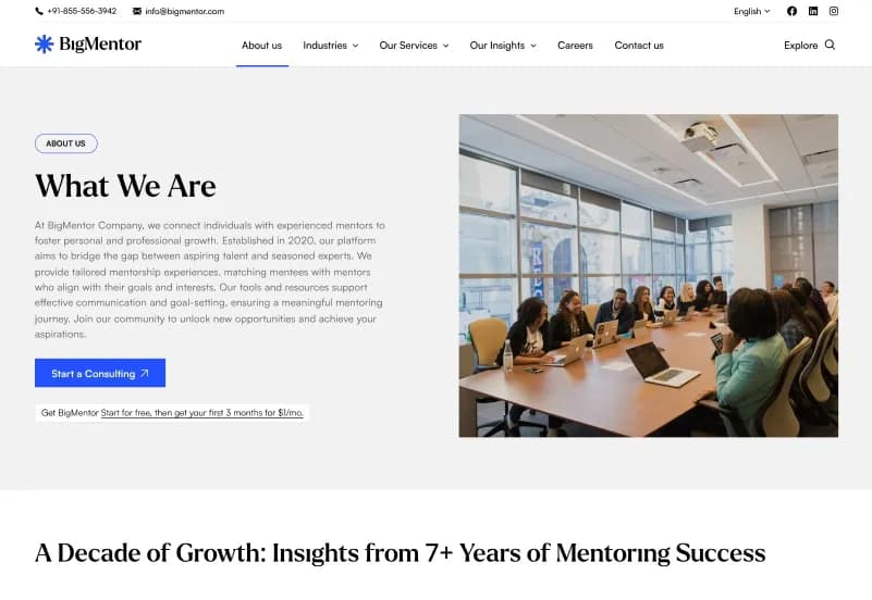 Bigmentor — Business & CMS Admin Dashboard Next.js Website Template gallery image 2