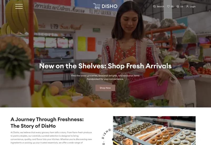 Disho — Food & Grocery eCommerce Figma Template gallery image 2