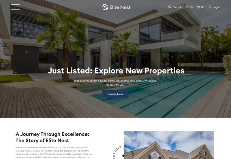 Elite Nest — Real Estate Website Figma Template gallery image 3