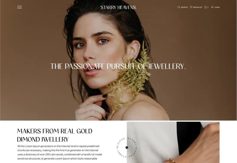 Starry Heavens — Jewelry eCommerce Figma Template gallery image 3