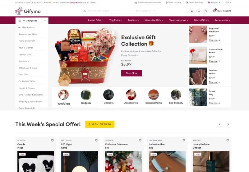 Gifymo — Gift Shop eCommerce Figma Template gallery image 4