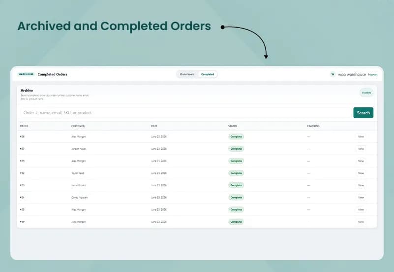 WooCommerce Warehouse Fulfillment Plugin — Kanban Order Board, Picker Assignment, Bin Locations & Staff Portal gallery image 5