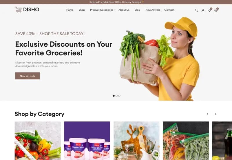 Disho — Food & Grocery eCommerce Figma Template gallery image 5