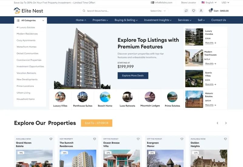 Elite Nest — Real Estate Website Figma Template gallery image 5