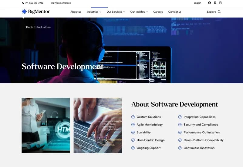 Bigmentor — Business & CMS Admin Dashboard Next.js Website Template gallery image 6