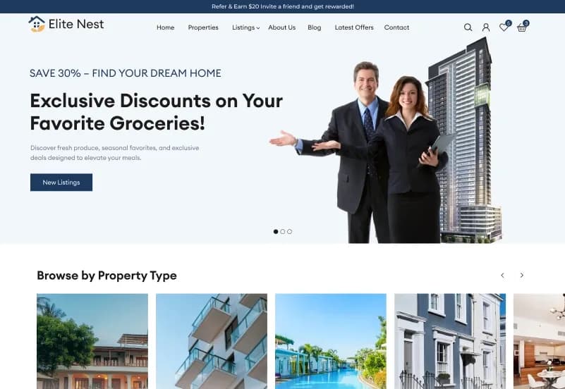 Elite Nest — Real Estate Website Figma Template gallery image 6