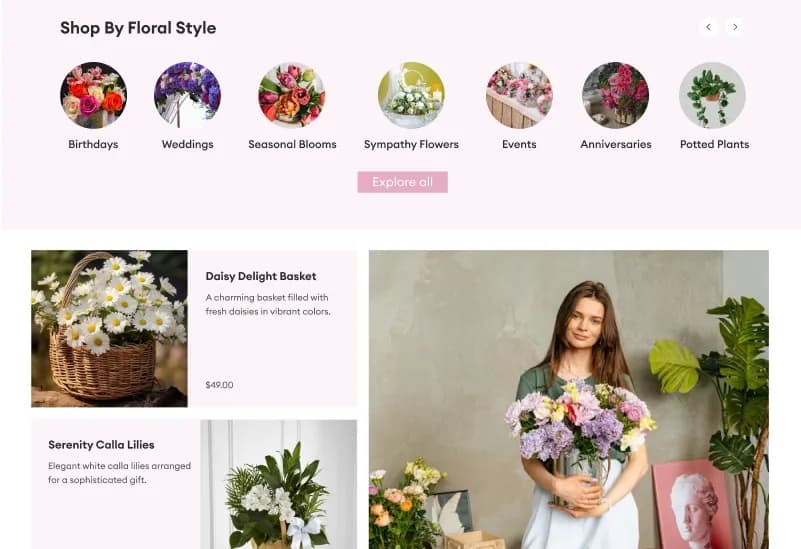 Blossom — Flower Shop eCommerce Figma Template gallery image 6