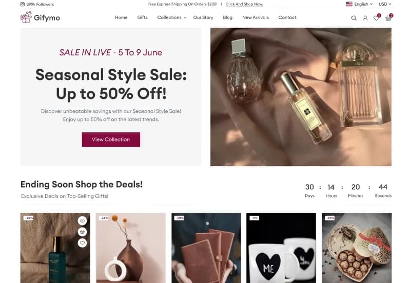Gifymo — Gift Shop eCommerce Figma Template gallery image 6