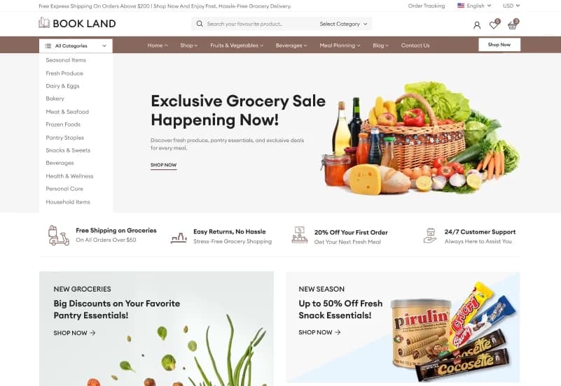 Disho — Food & Grocery eCommerce Figma Template gallery image 7