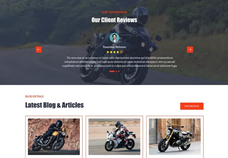 Bike Moto — Motorcycle Website Figma Template gallery image 8
