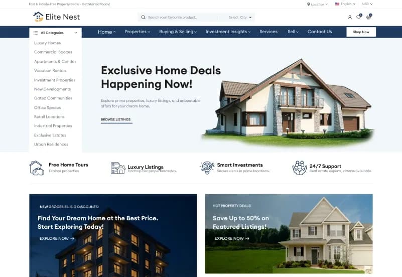 Elite Nest — Real Estate Website Figma Template gallery image 8