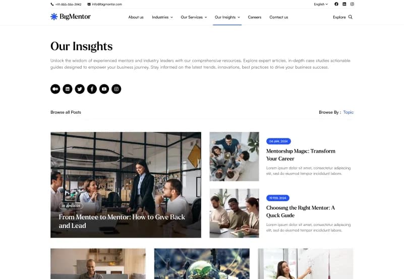 Bigmentor — Business & CMS Admin Dashboard Next.js Website Template gallery image 9