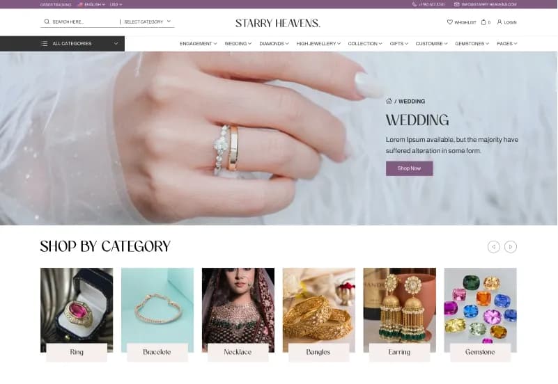 Starry Heavens — Jewelry eCommerce Figma Template gallery image 9