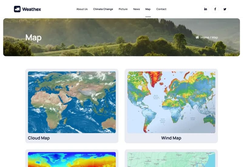 Weathex — Weather Website Figma Template gallery image 9