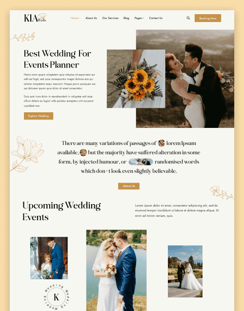 KiaWeds — Wedding Planner Website HTML Template
