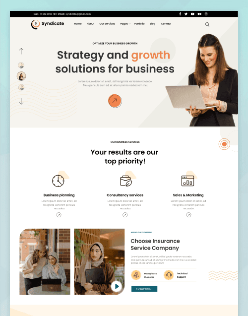 Syndicate — Business Consulting HTML Template