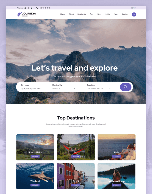 Journea – Tours & Travel Agency HTML Template
