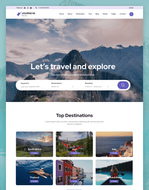 Journea — Travel Agency Website Figma Template