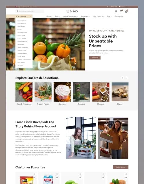 Disho - Premium website template by WebbyCrown Solutions