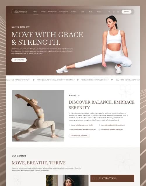 Yoga — Wellness & Yoga Studio October CMS Theme