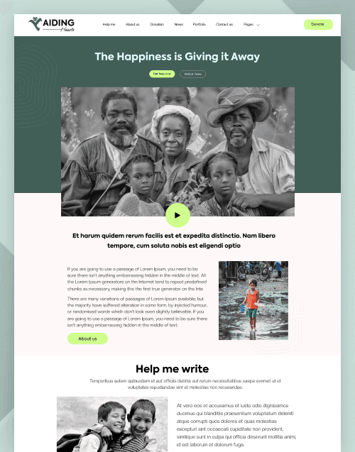 Aiding Hearts: ReactJS Admin & Dashboard Template