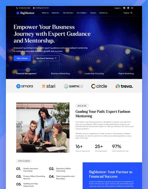 BigMentor – Business & Consulting Tailwind CSS Template
