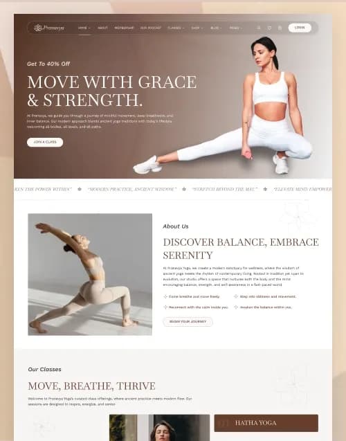 Pranavya Yoga - Premium website template by WebbyCrown Solutions