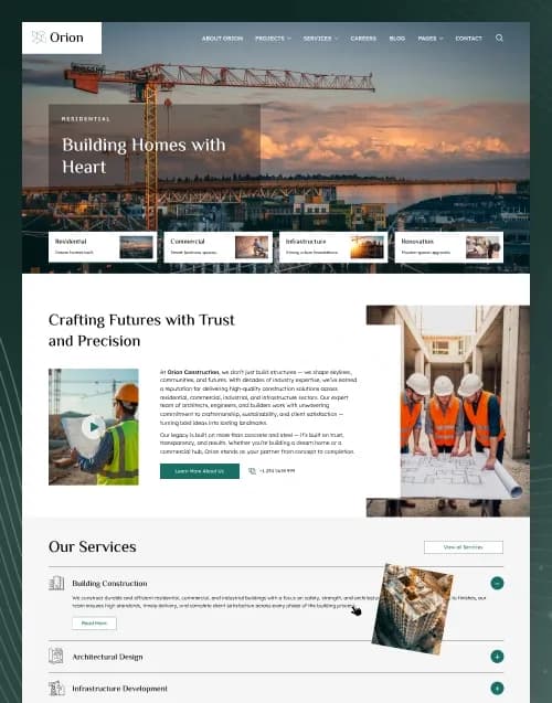 Orion — Construction & Corporate Statamic Starter Kit