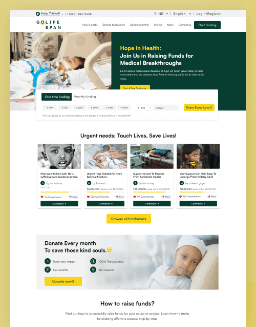 GoLife Span – Charity & Fundraiser HTML Website Template