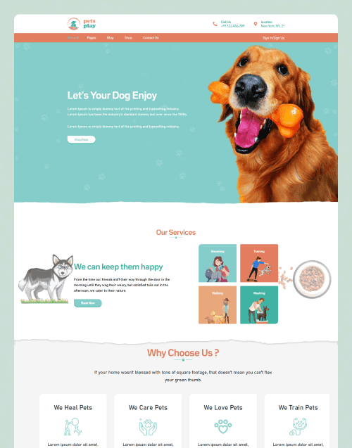 Petsplay — Pet Shop & Pet Care Next.js Website Template