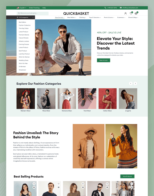 QuickBasket – Grocery & Organic Food eCommerce HTML Template