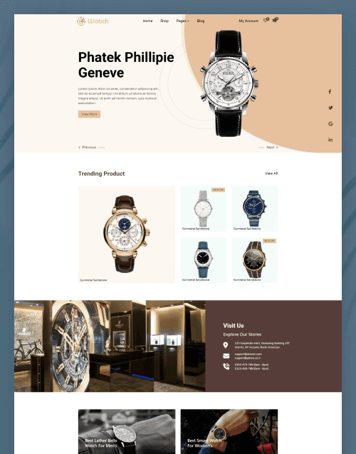 WatchX — Luxury Watch Store Next.js Website Template