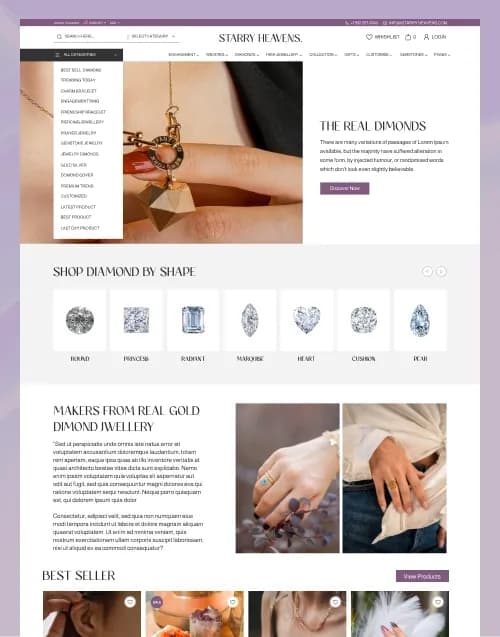Starry Heavens - Premium website template by WebbyCrown Solutions