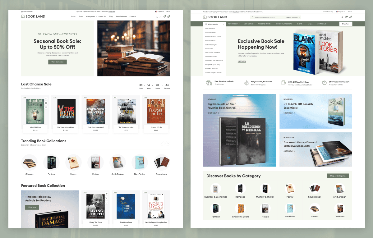 digital library ecommerce Figma UI design kit