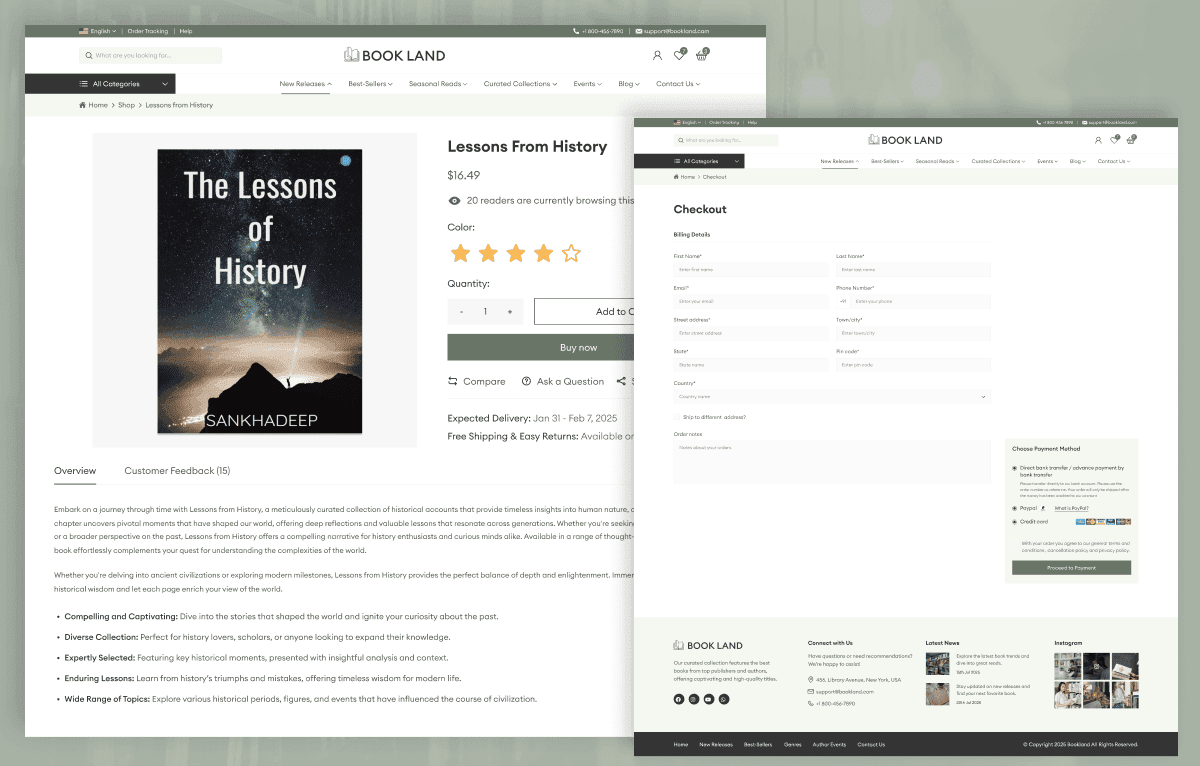 online bookshop ecommerce Figma UI design template