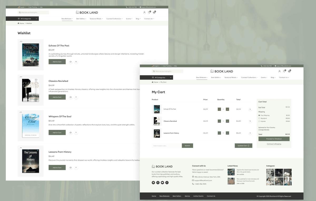 multipurpose ecommerce Figma UI kit for bookstores
