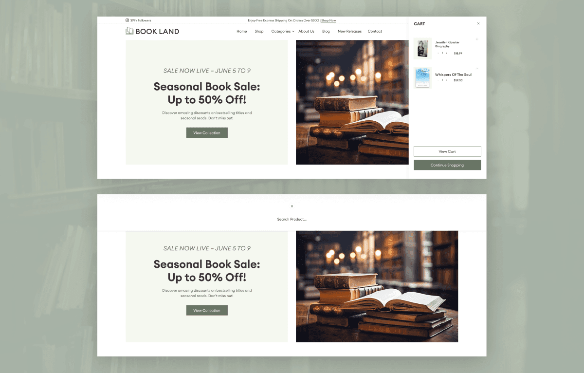 best Figma UI templates for bookshop ecommerce