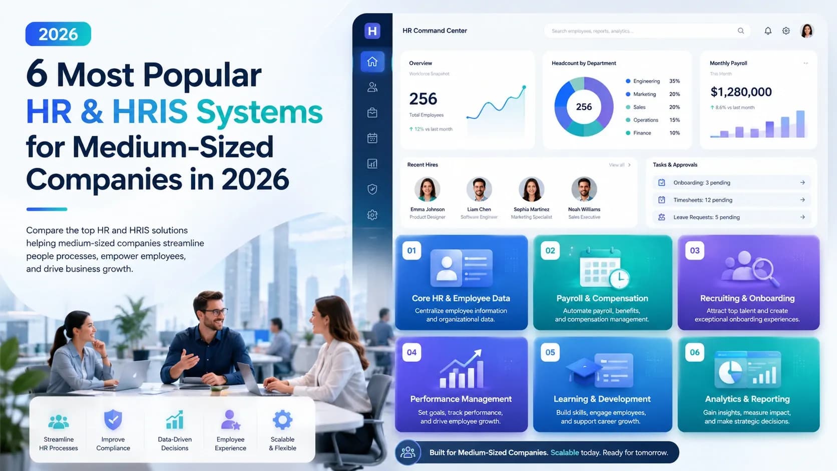 6 Most Popular HR & HRIS Systems for Medium-Sized Companies in 2026