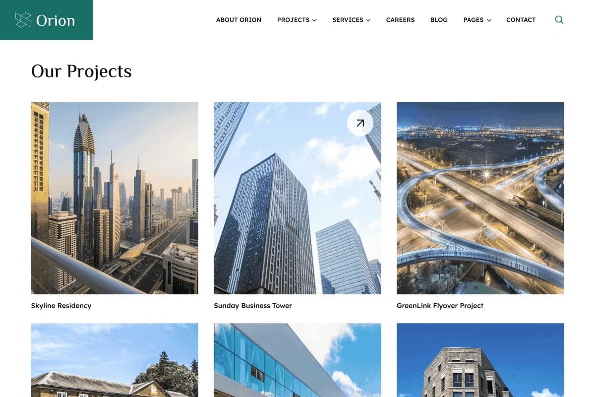 Orion — Construction & Architecture Website Template for Astro gallery image 10