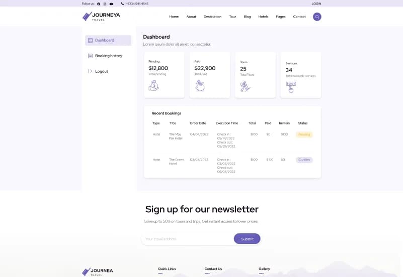 Journea – Dynamic Travel CMS Website Template gallery image 10
