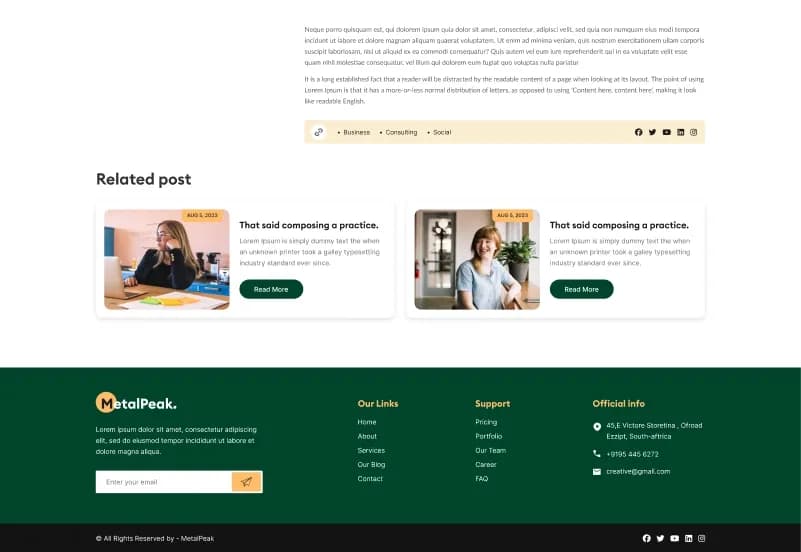 MetalPeak — Industrial & Manufacturing HTML Website Template gallery image 12